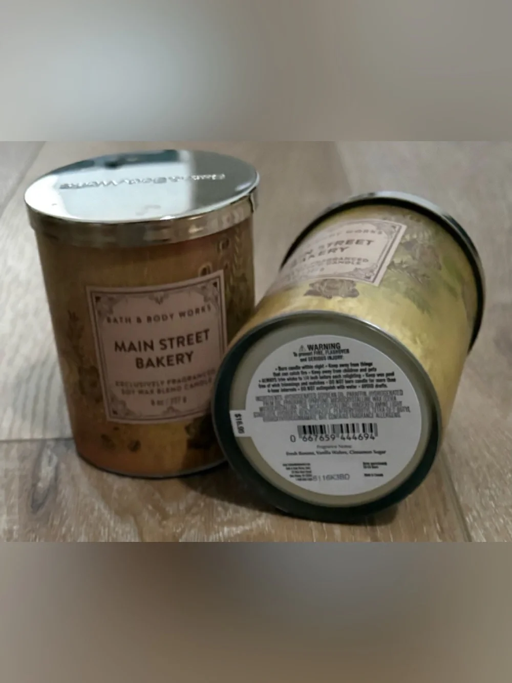 2 - BATH & BODY WORKS - MAIN STREET BAKERY - 8 OZ. Single Wick CANDLE NEW